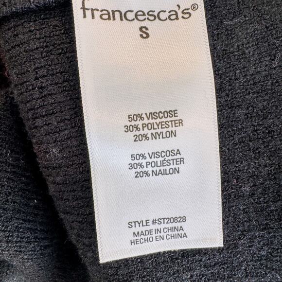Francesca’s Rose Intarsia’s Embroidered Sweater, Women’s Size Small-New With Tag - Picture 7 of 9